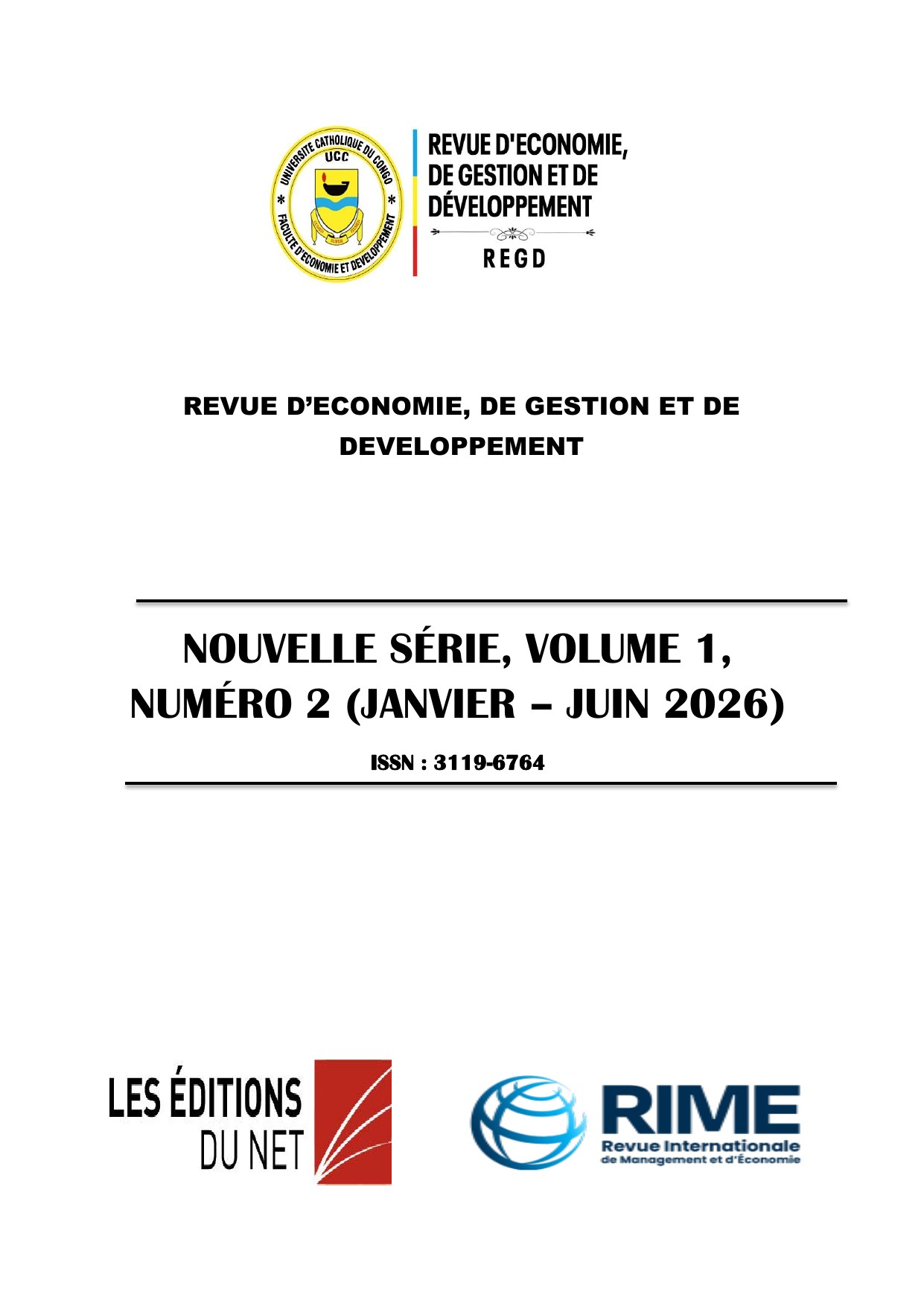 Couverture de la revue : Nouvelle sÃ©rie, Volume 1, NumÃ©ro 2 (Janvier â€“ Juin 2026)